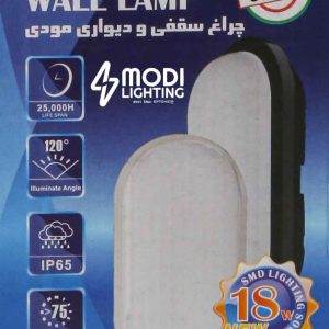چراغ سقفی و دیواری بیضی 18 وات مودی ( IR_MD4218 )