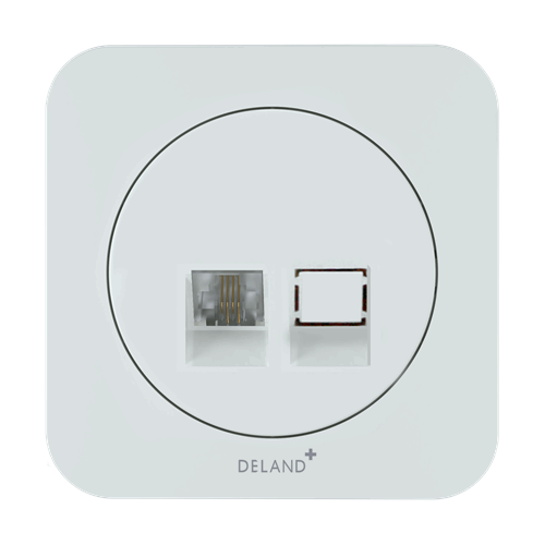 آدا ،سوکت تلفن دوخط(مکانیزم+قاب)